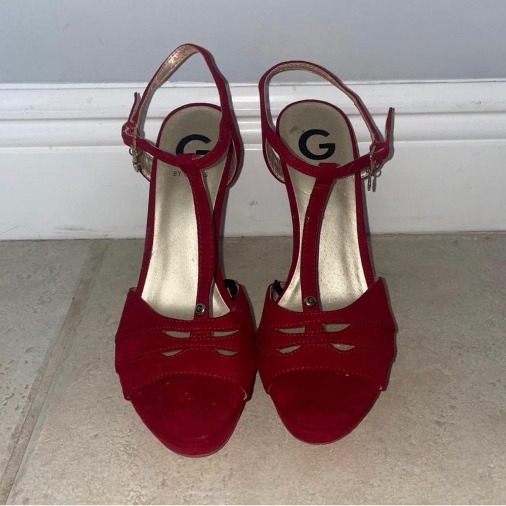 G by Guess Strappy Red Heels
